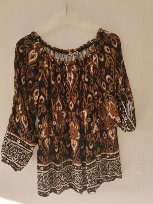 batik top maat M L NIEUW, Kleding | Dames, Tops, Nieuw, Maat 42/44 (L), Bruin, Ophalen of Verzenden