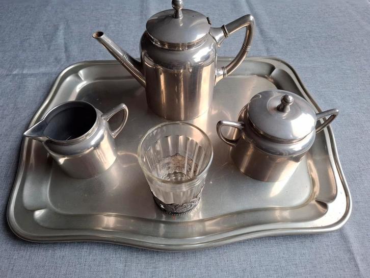 Mooie oude koffie / thee set M&Co, Antiek en Kunst, Antiek | Goud en Zilver, Ophalen of Verzenden