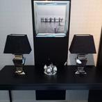 Prachtige lamp met zwarte kap. COMPLEET 15.-, Ophalen of Verzenden, Zo goed als nieuw, Rond