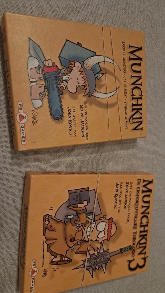 Munchkin en Munchkin 3, Hobby en Vrije tijd, Gezelschapsspellen | Kaartspellen, Gebruikt, Drie of vier spelers, Ophalen of Verzenden