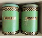 Groene Niemeijer blikken Koffie en Suiker - retro vintage, Verzamelen, Blikken, Ophalen of Verzenden, Gebruikt, Koffie, Overige merken