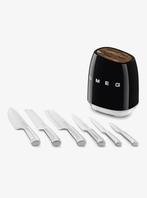 Smeg Messenblok met Messen - Nieuwstaat, Huis en Inrichting, Keuken | Bestek, Ophalen of Verzenden, Zo goed als nieuw, Rvs of Chroom