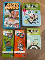 Squla flitsquiz, Squla taal en ruimen, Auto bingo, Loco quiz, Ophalen of Verzenden, Zo goed als nieuw, Jongen of Meisje