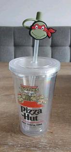 TMNT turtles pizza hut beker met rietje hard plastic cup, Ophalen of Verzenden, Nieuw