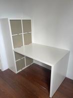 Kallax kast en bureau wit, Huis en Inrichting, Bureaus, Ophalen, Zo goed als nieuw, Bureau
