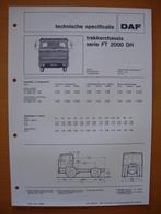 DAF FT 2000 DH Technische Specificatie folder 1977 - 4x2, Ophalen, Zo goed als nieuw, Overige merken, DAF