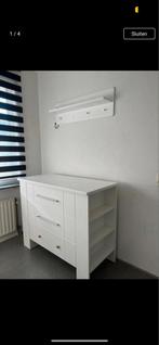 Witte Commode, Wandplank & Kledingkast en wieg, Ophalen, 50 tot 70 cm, 100 cm of meer, Zo goed als nieuw