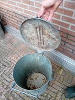 Gegalvaniseerde vuilnisbak Vintage TILBURG, Ophalen, Gebruikt, Rond, Balkon
