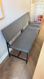 Eetkamerbank Sven 160cm donkergrijs, Ophalen, Gebruikt