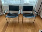 2 Gerard Vollenbrock leren fauteuils, Huis en Inrichting, Ophalen, Gebruikt, Twee, Zwart