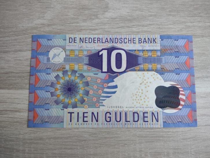 Vrijwel UNC biljet 10 gulden IJsvogel, 1997, Postzegels en Munten, Bankbiljetten | Nederland, 10 gulden, Ophalen of Verzenden