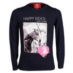 Red horse paarden t shirt fame happy rider zwart, Dieren en Toebehoren, Paardrijkleding, Kinderen, Dressuur, Haarlemweg1, Nieuw