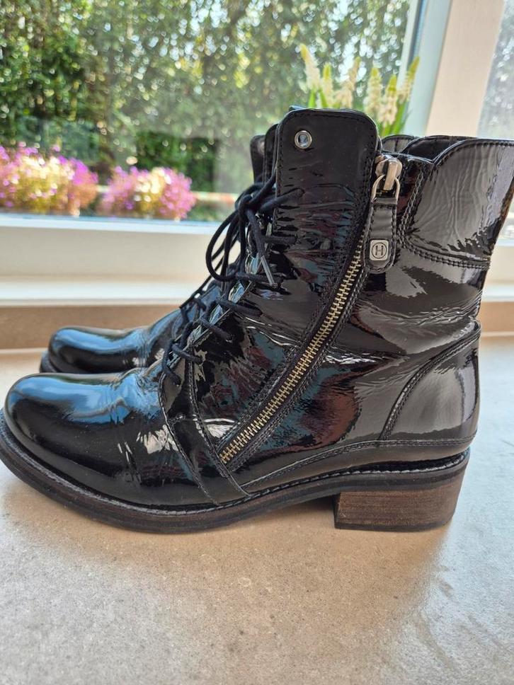 Helioform Zwarte Boots maat 40,5 (7,5), Kleding | Dames, Schoenen, Zo goed als nieuw, Lage of Enkellaarzen, Zwart, Ophalen of Verzenden
