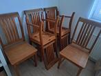 Teakhouten eettafel met 6-8 stoelen, Huis en Inrichting, Stoelen, Ophalen
