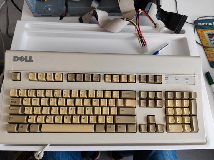Vintage Dell AT101W mechanisch toetsenbord, Computers en Software, Vintage Computers, Ophalen of Verzenden