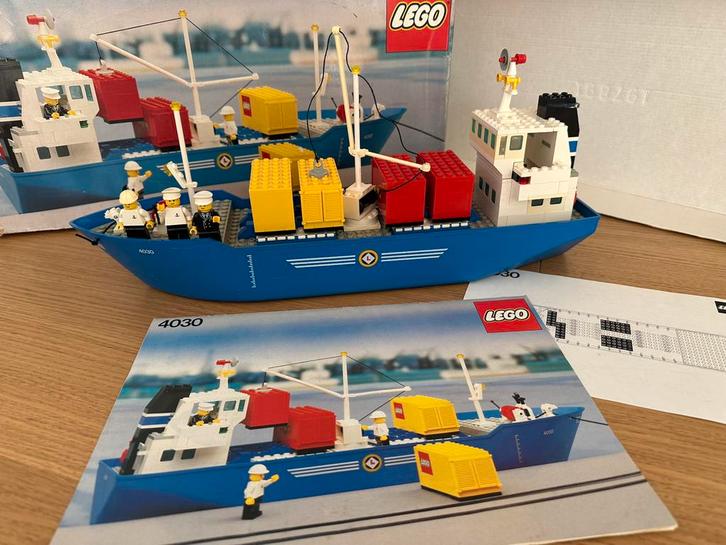 Lego 4030 vrachtschip met doos, Kinderen en Baby's, Speelgoed | Duplo en Lego, Gebruikt, Lego, Complete set, Ophalen of Verzenden