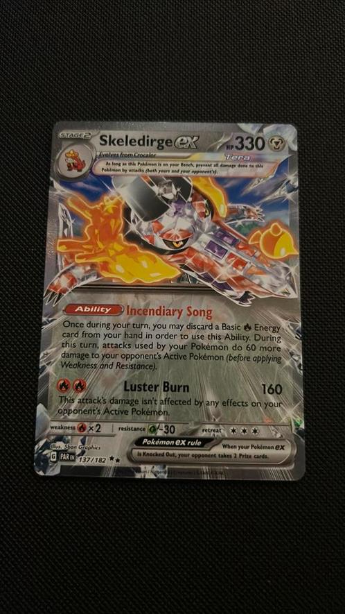 Skeledirge EX #137/182, Hobby en Vrije tijd, Verzamelkaartspellen | Pokémon, Nieuw, Losse kaart, Ophalen of Verzenden