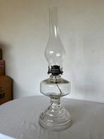 Grote Glazen Olielamp Petroleumlamp Petroleum Olie Lamp, Antiek en Kunst, Ophalen of Verzenden