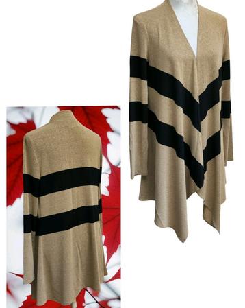 Joseph Ribkoff Vest Beige/Goud - Zwart Maat 40 ZGAN beschikbaar voor biedingen