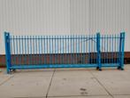 Elektrische Vrijdragende Schuifpoort Blauw 500x200, Ophalen, Met poort, Gebruikt, Spijlenhekwerk