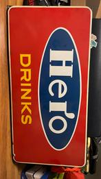 Hero drinks, Verzamelen, Ophalen of Verzenden, Reclamebord