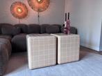 2 losse Salontafels in beige Tegellook, Huis en Inrichting, Ophalen, Kunststof, 50 tot 100 cm, Vierkant