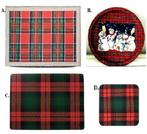 Dienblad, laptray, placemats, onderzetters ruit tartan, Verzenden, Nieuw, Overige vormen, Overige materialen
