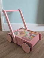 Roze blokkenkar, little dutch, Kinderen en Baby's, Speelgoed | Houten speelgoed, Ophalen, Zo goed als nieuw, Duw- of Trekspeelgoed