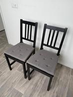 6x IKEA Stefan Eetkamerstoel Zwart + Zitkussen, Huis en Inrichting, Gebruikt, Zwart, Ophalen of Verzenden, Vijf, Zes of meer stoelen