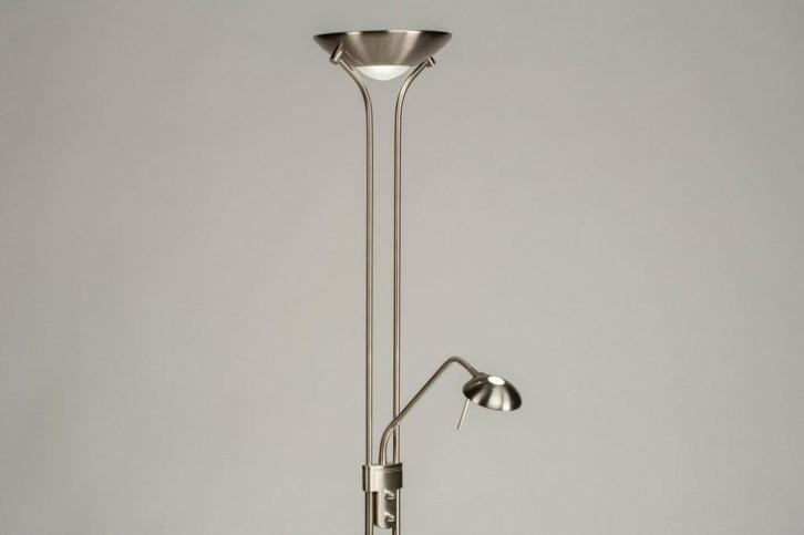 vloerlamp led dimbaar uplighter staal hoekbank bed bank lamp, Huis en Inrichting, Lampen | Vloerlampen, Nieuw, 150 tot 200 cm