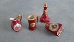 Limoges France Frankrijk miniaturen goud rood roze miniatuur, Ophalen of Verzenden