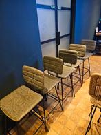 Bar stoelen / krukken pu leer olijfgroen. ALS NIEUW!!, 60 tot 90 cm, 5 krukken of meer, Leer, Zo goed als nieuw