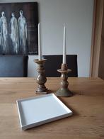 Te koop: 2 Lifestyle kandelaars en kaarsenbord - NIEUW, Overige materialen, Nieuw, Ophalen of Verzenden, Wit
