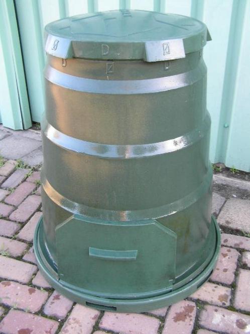 Mooi compostvat groen - met bodemplaat, deksel en deurtje, Tuin en Terras, Aarde en Mest, Compostbak, Ophalen