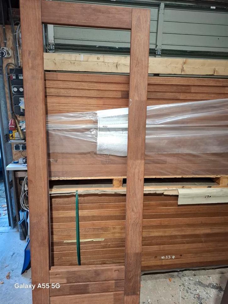 Buitendeuren Merbau, Doe-het-zelf en Verbouw, Deuren en Horren, Nieuw, Buitendeur, 200 tot 215 cm, 80 tot 100 cm, Hout, Ophalen of Verzenden