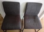 Set van 2 grijze, moderne stoelen, Twee, Ophalen of Verzenden, Zo goed als nieuw, Metaal