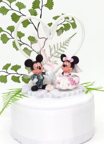 Schitterende Mickey en Minnie met witte zwanen taart topper. beschikbaar voor biedingen