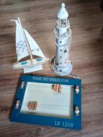 Zee accessoires: vuurtoren, zeilboot en fotolijst, Huis en Inrichting, Ophalen, Gebruikt