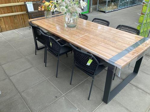 Barista stoelen met Alto teak tafel Taste 4SO HOGE KORTING!, Tuin en Terras, Tuinmeubel-accessoires, Nieuw, Ophalen