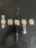 Lotje van 5 vintage / antieke horloges polshorloges, Ophalen, Staal, Overige merken