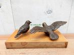 076* Bronzen set vogeltjes (Boven €75 geen verzendkosten), Ophalen of Verzenden, Nieuw, Overige materialen, Dierenbeeld