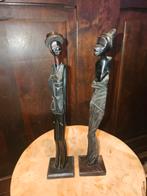 Afrikaanse Houten Beelden Set, Antiek en Kunst, Ophalen of Verzenden