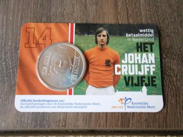 Coincard Johan Cruijff Vijfje 2017 UNC beschikbaar voor biedingen