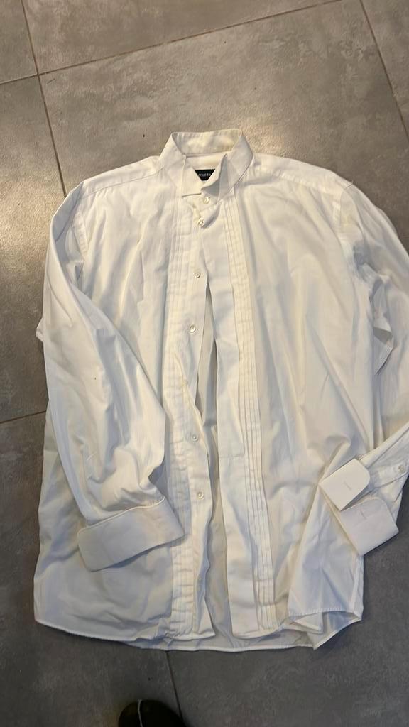 Jacques Britt overhemd wit mt 40, Kleding | Heren, Overhemden, Zo goed als nieuw, Halswijdte 39/40 (M), Wit, Ophalen of Verzenden