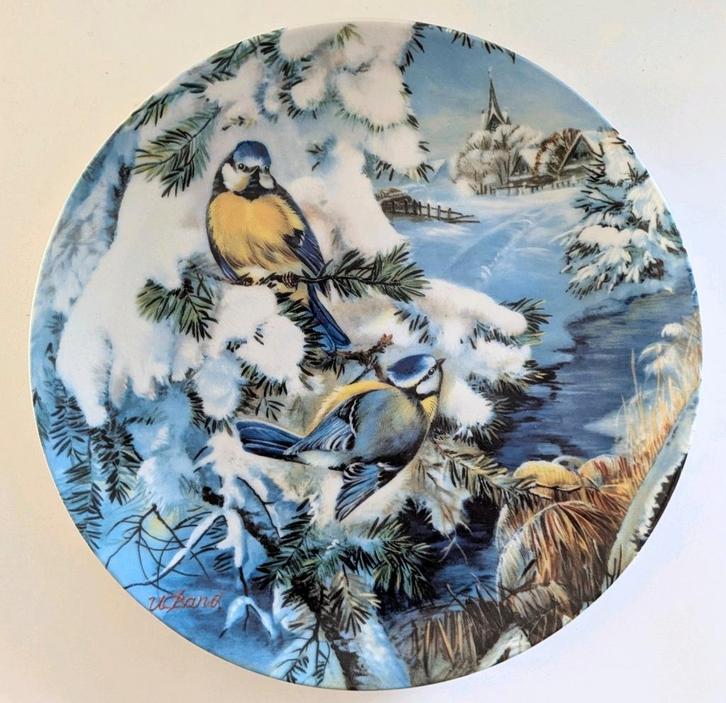 Wandbord met echtheidscertificaat - Ursula Band - Vogels, Antiek en Kunst, Antiek | Wandborden en Tegels, Ophalen of Verzenden