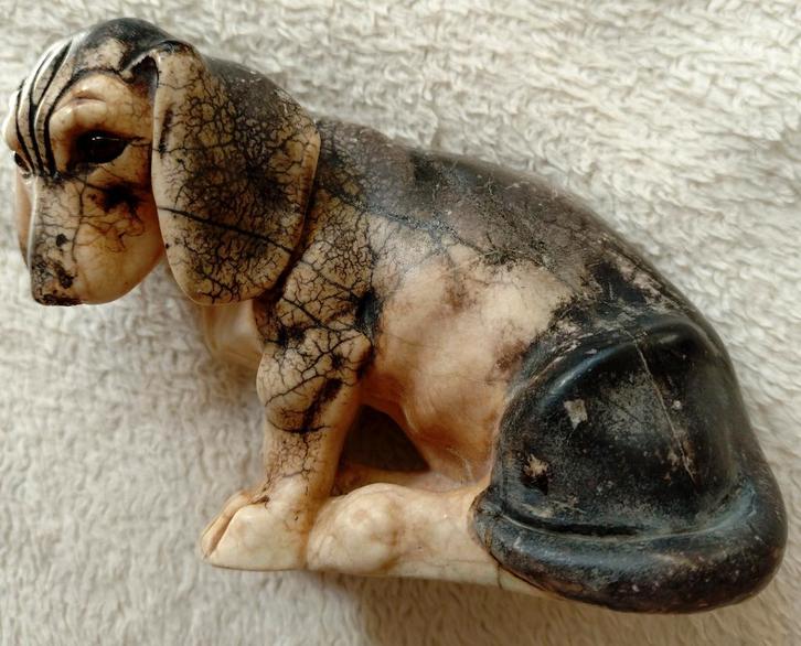 ALBAST==hondje==firma KOCHENDORFER München==ca 1900, Antiek en Kunst, Kunst | Beelden en Houtsnijwerken, Ophalen of Verzenden