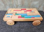 Mooie houten blokkenkar, compleet, Ophalen, Gebruikt, Overige merken