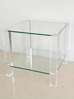 Vintage look retro salontafel bijzettafel tafeltje tafel, Ophalen, Gebruikt, 50 tot 100 cm, Rond