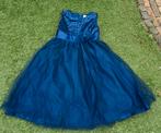 Nieuw: jurk feestjurk galajurk blauw maat 152, Nieuw, Meisje, Ophalen of Verzenden, Jurk of Rok