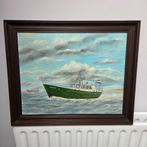 Maritiem schilderij van een motorjacht op zee J.Pijlman, Ophalen of Verzenden